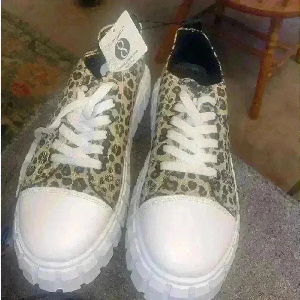 Layer 8 sneakers cheetah print‎ NWT 8.5 women’s